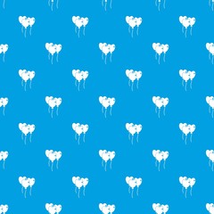 Three balloons in the shape of heart pattern seamless blue