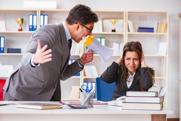 Office conflict between man and woman