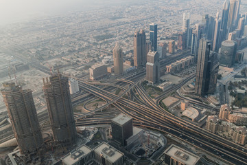Naklejka na ściany i meble Aerial view of Dubai, United Arab Emirates