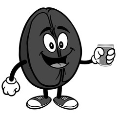 Coffee Bean with Water Illustration