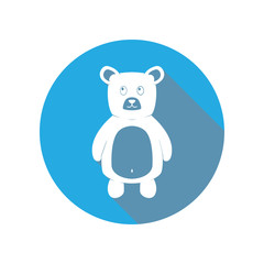 Obraz na płótnie Canvas Teddy bear flat icon