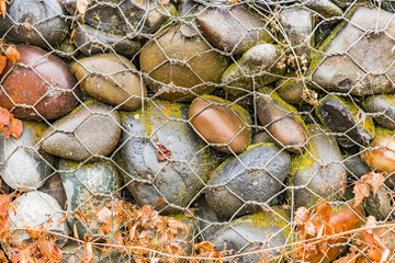 Rocks behind the fence