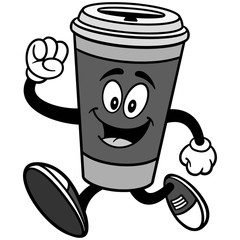 Coffee Running Illustration