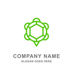 Naklejka premium Simple Turtle Logo Vector Icon 
