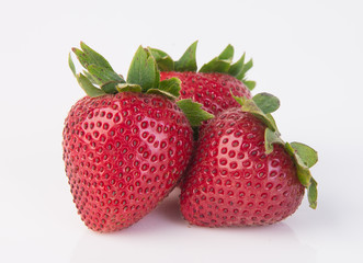 Fresh strawberries on background
