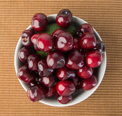 Fresh cherry berry on background