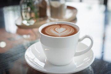 coffee cup on wooden table