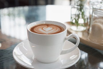 coffee cup on wooden table