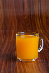 orange juice on a background