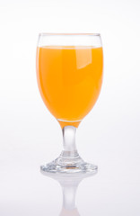 orange juice on a background