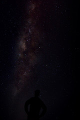 Fototapeta na wymiar Milky way and stars in dark night