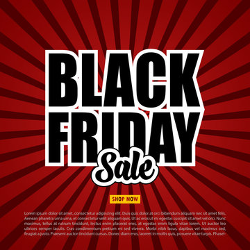 Black Friday sale text design template