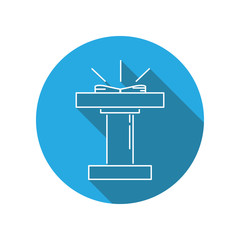 church platform flat icon. Religion elements icon. Premium quality graphic design. Signs, outline symbols collection, simple thin line icon for websites, web design, mobile app, info graphics