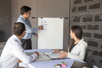 Obraz premium Business work concept Planning, Teamwork for Success organization. Selective focus.