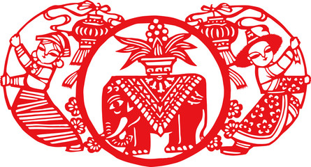 Chinese traditional folk culture Spring Festival stickers