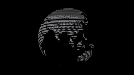 a world of binary digits – digital earth with bits and bytes