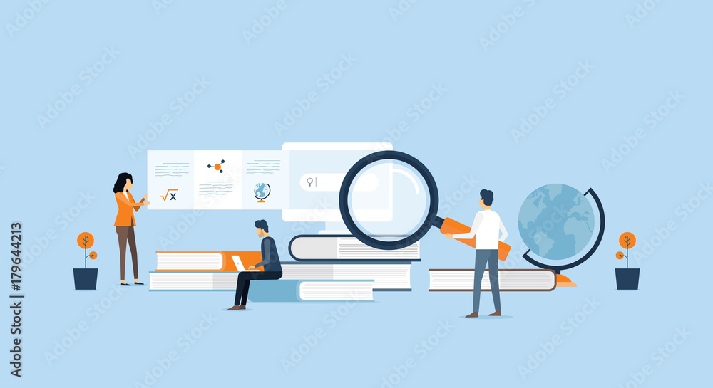 Canvas Prints technology business research and learning and people business team working concept