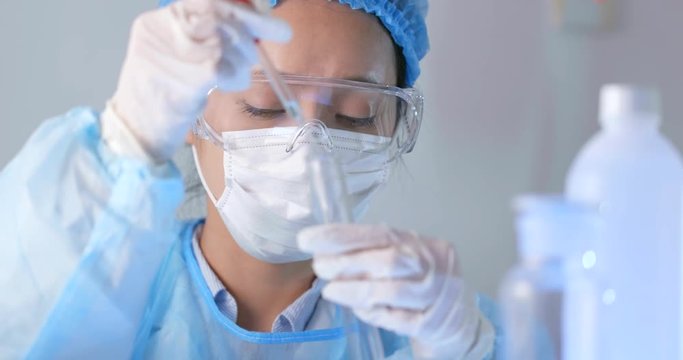Scientist doing experiment