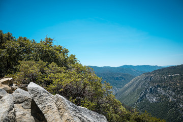 Nature of Yosemite National Park. Sky and rocks