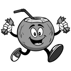 Coconut Water with Money Illustration