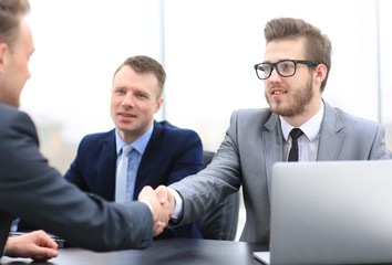 Fototapeta premium closeup. handshake Manager and the client.