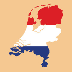 Netherlands map with Netherlands inside