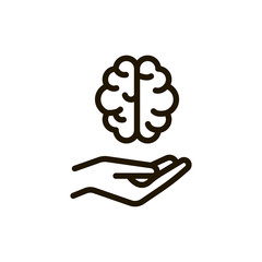 Brain line icon