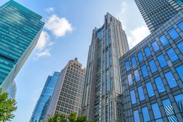 Skyscrapers from a low angle view