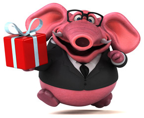 Pink elephant - 3D Illustration