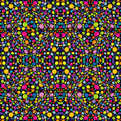Multicolor,  abstract pattern with circles