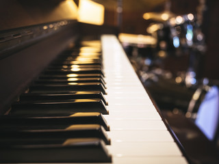 Piano Keyboard close up classical Music