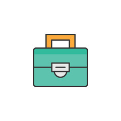Obraz premium Bag icon office work vector design illustration