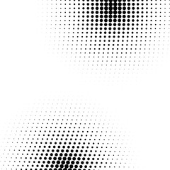 Grunge halftone textured pattern with dots. Vector pop art dotted halftone gradient design element. Dots abstract template background