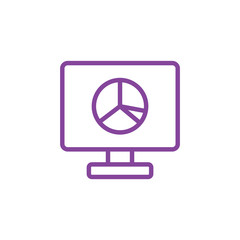 Screen icon office work design vector illustration