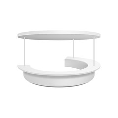 Empty retail stand. Illustration isolated on white background. Graphic concept for your design