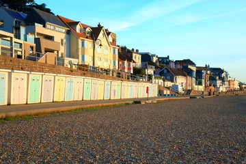 Pebble beach on Jurassic Coast in Lyme Regis, Dorset