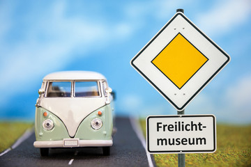 Schild 137 - Freilichtmuseum - obrazy, fototapety, plakaty