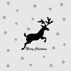 Deer on gray background1