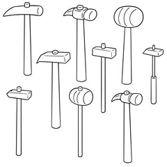 vector set of hammer