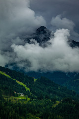 Fototapeta na wymiar austrian cloudy mountain
