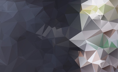 Black Dark  Polygonal Low Pattern. Geometric Pattern.Repeating pattern with triangle shapes.Seamless texture for your design.Repeating pattern