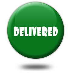 DELIVERED on green 3d button.