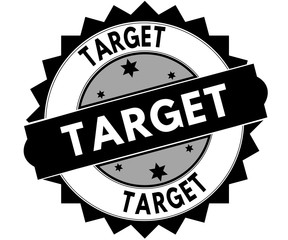 Black round stamp with TARGET text.