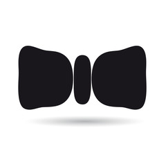 Icon bow black on white background. Vector illustration