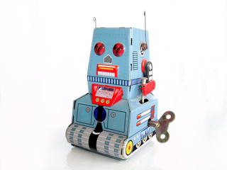 Robot tin toy / Isolated white