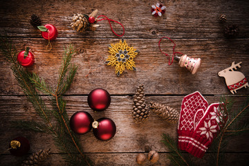 Christmas ornaments background