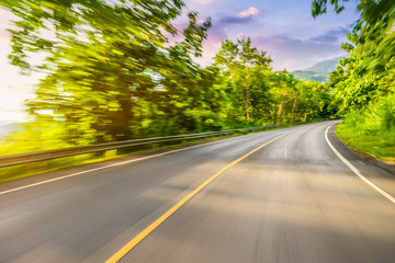 Motion blurred highway