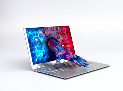 cyber attack computer screen