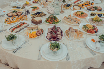 wedding buffet table