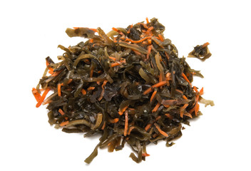 salad with sea kale isolated